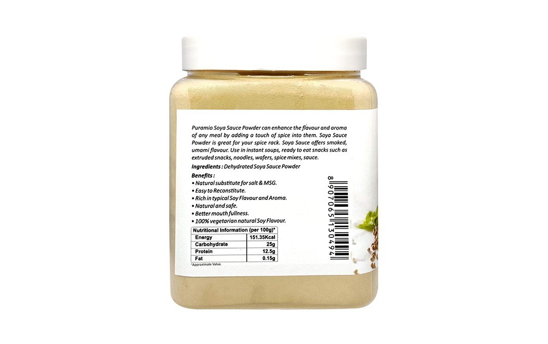 Puramio Soya Sauce Powder    Plastic Jar  800 grams